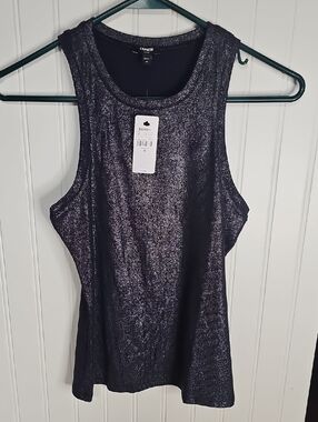 Express Metallic Charcoal Tank Top